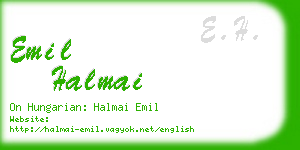 emil halmai business card